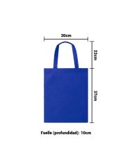 Bolso Cambrela Azul Con Tira Cosido 30X37X10