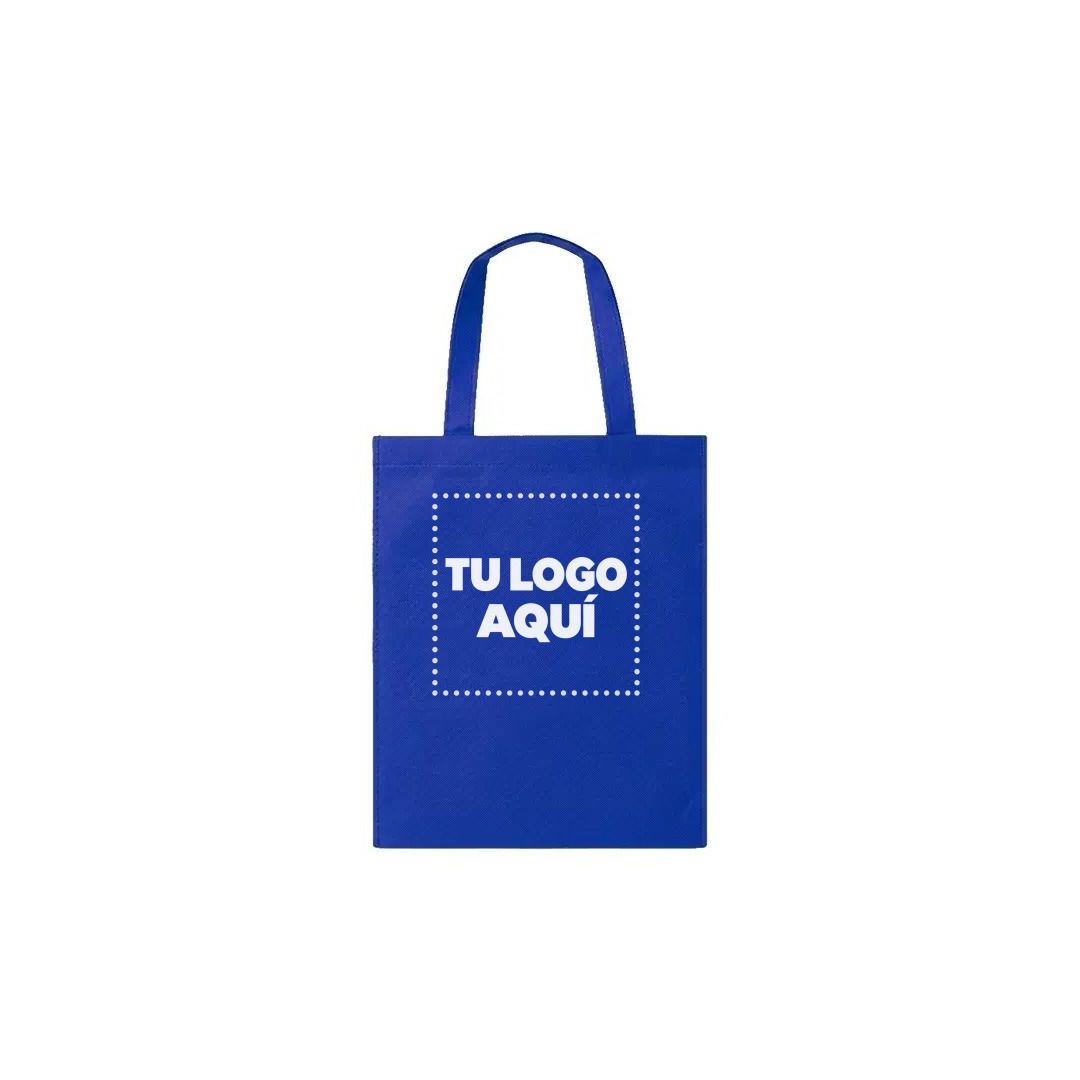 Bolso Cambrela Azul Con Tira Cosido 30X37X10 - personalizable con tu logo