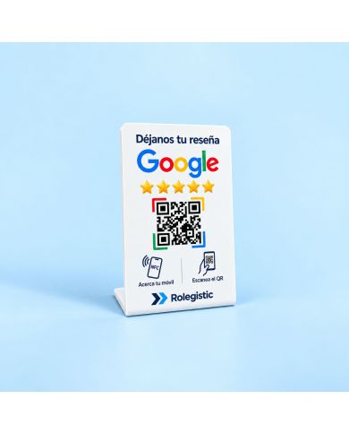 Placa Inteligente NFC + QR para Reseñas de Google en Guayaquil | Role Machine