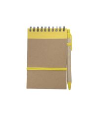 Libreta Ecologica Hega Amarillo Con Boligrafo