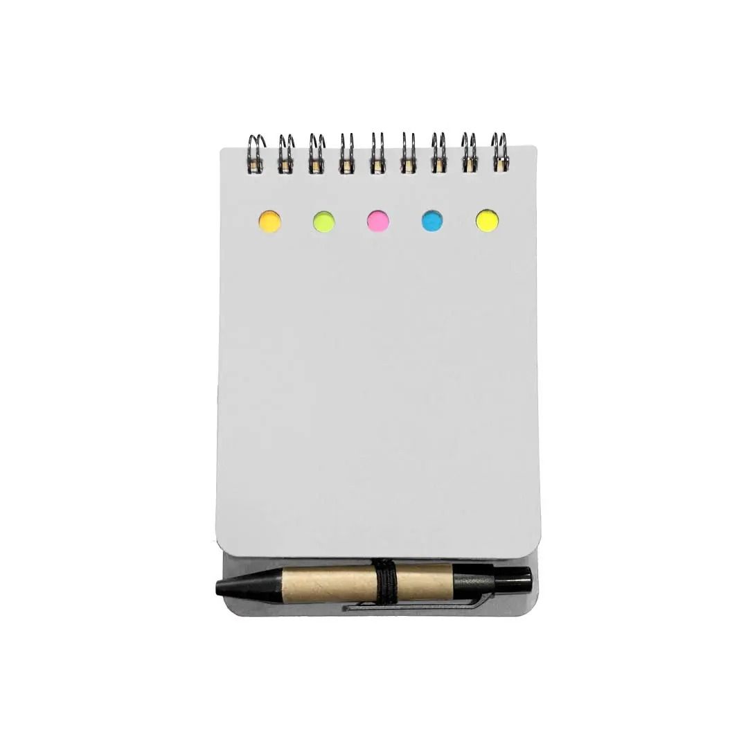Libreta Ecologica Tap Blanco Con Post Its Y Boligrafo