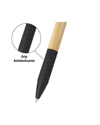 Boligrafo Bamboo Grip Negro