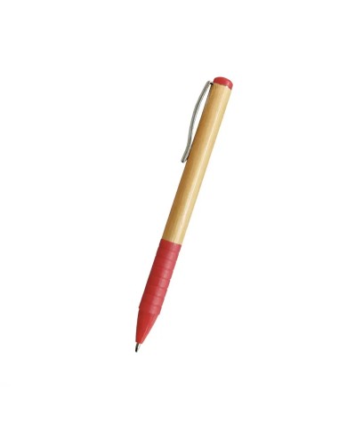 Boligrafo Bamboo Grip Rojo