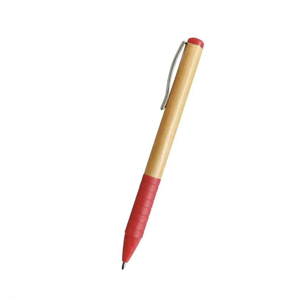 Boligrafo Bamboo Grip Rojo
