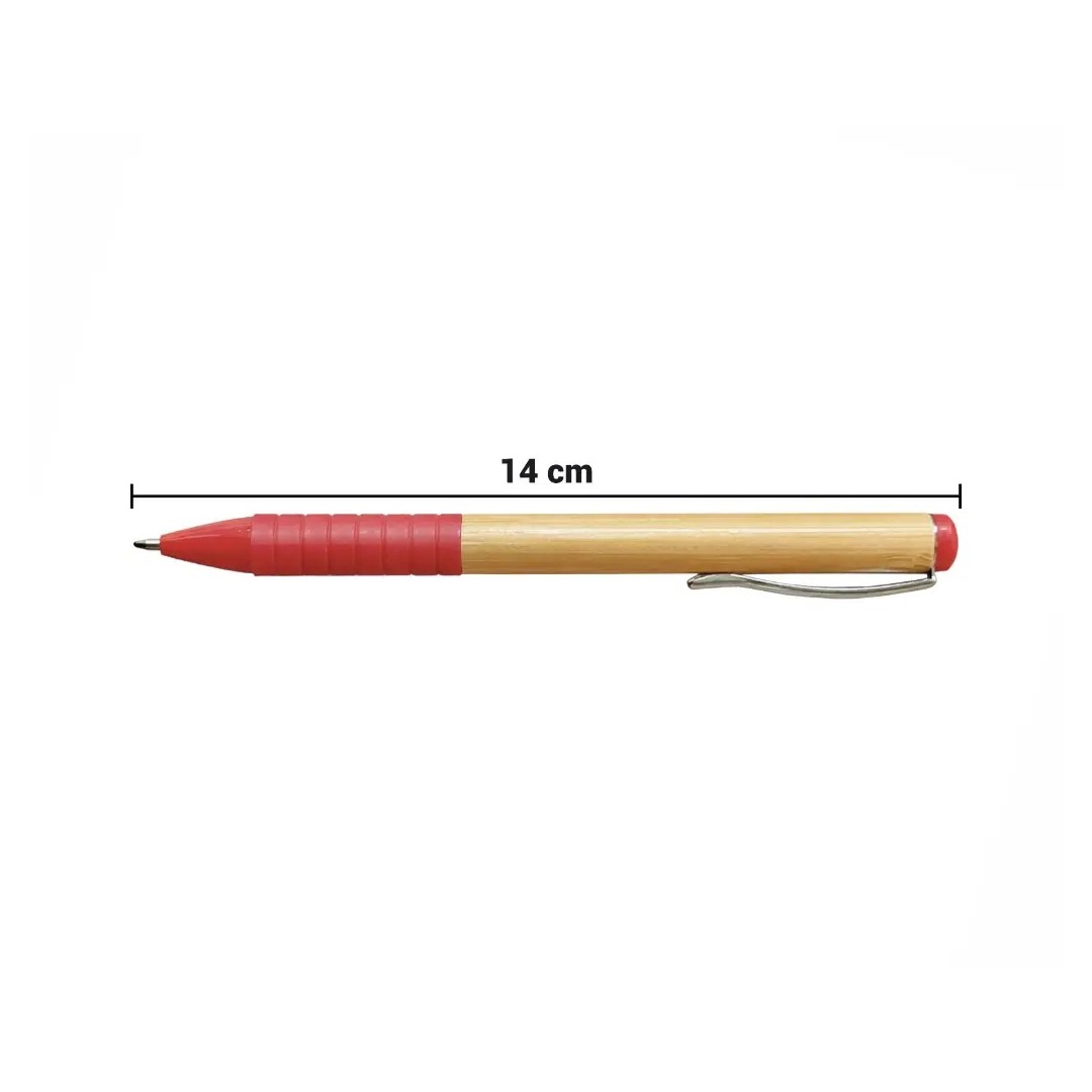 Boligrafo Bamboo Grip Rojo