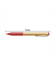 Boligrafo Bamboo Grip Rojo