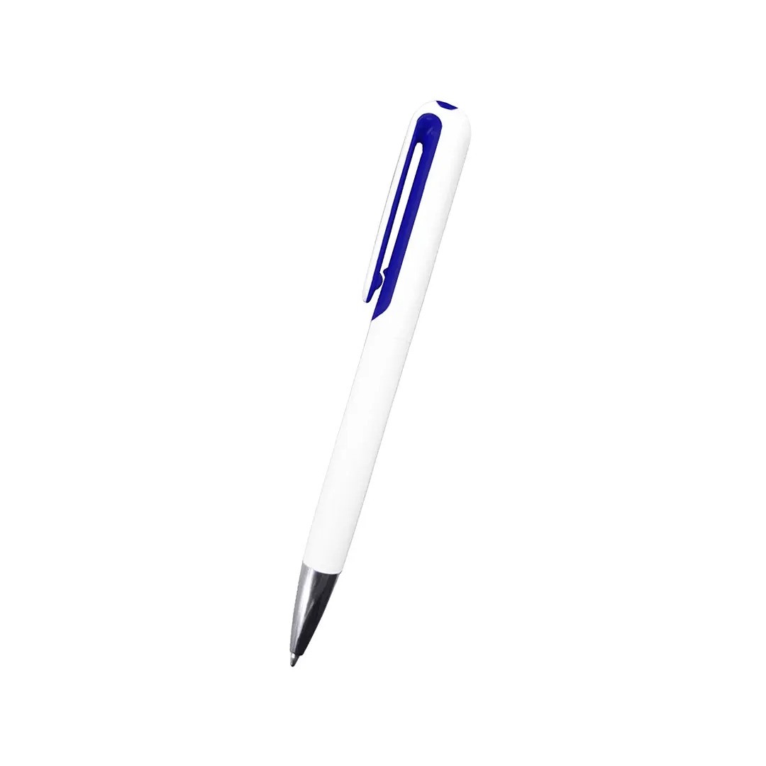 Boligrafo Bicolor Blanco Con Azul