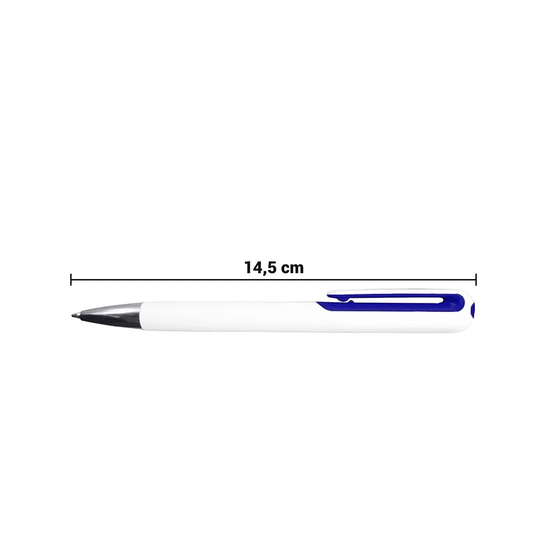Boligrafo Bicolor Blanco Con Azul