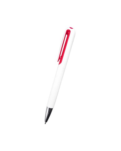 Boligrafo Bicolor Blanco Con Rojo