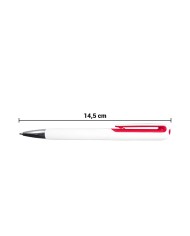 Boligrafo Bicolor Blanco Con Rojo