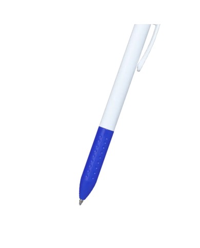 Boligrafo Click Plus Blanco Con Azul