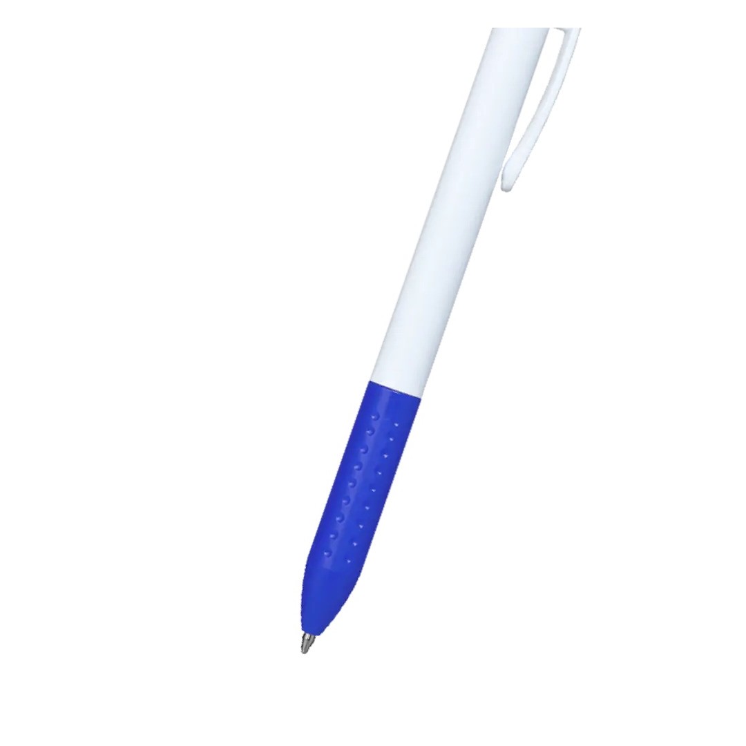 Boligrafo Click Plus Blanco Con Azul