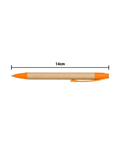 Boligrafo Ecologica Hega Naranja