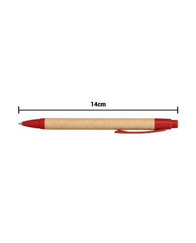 Boligrafo Ecologica Hega Rojo