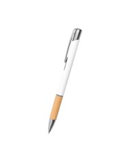 Boligrafo Metalica Bamboo Alfa Blanco