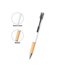 Boligrafo Metalica Bamboo Alfa Blanco