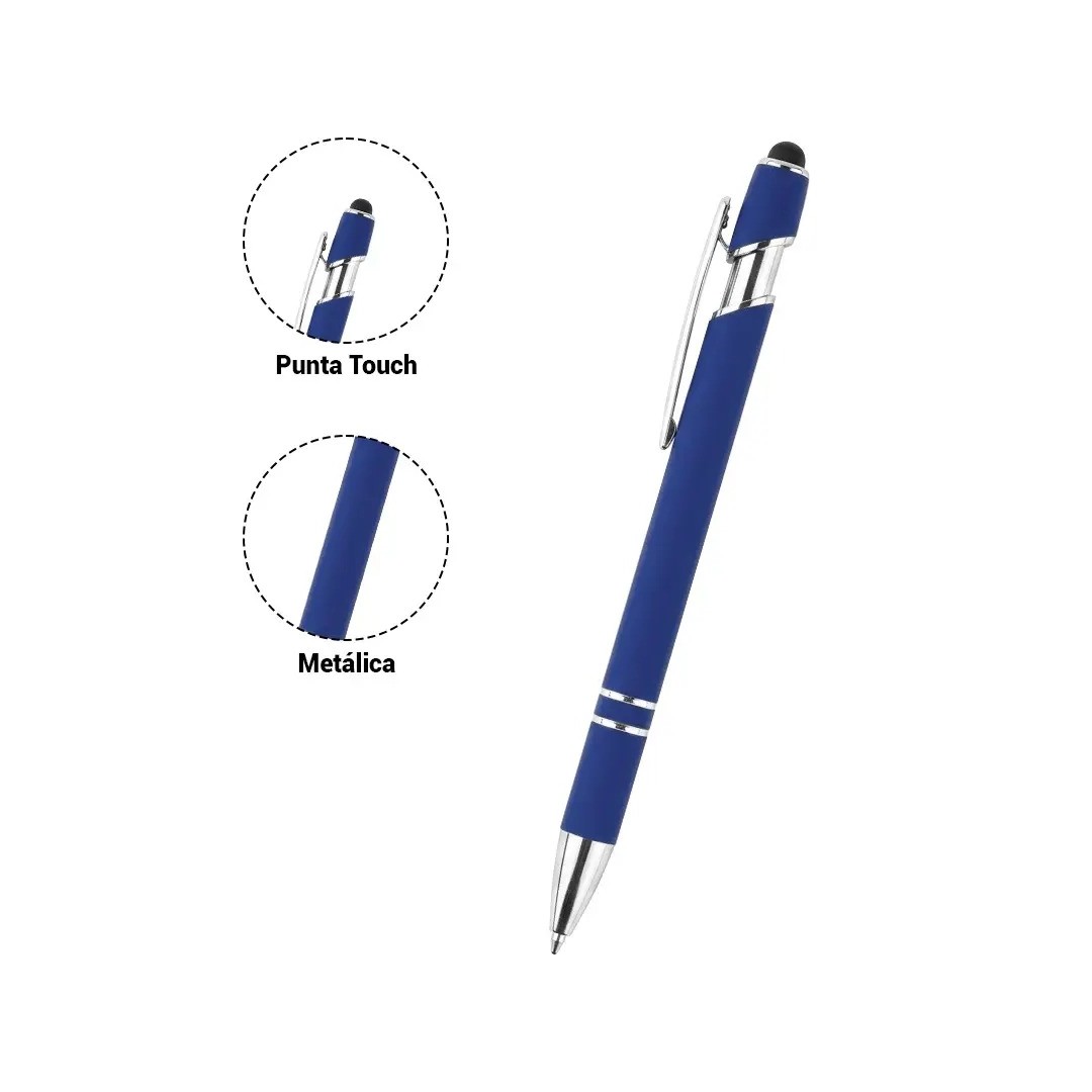 Boligrafo Metalico Roma Azul