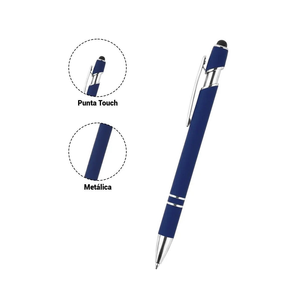 Boligrafo Metalico Roma Azul Oscuro