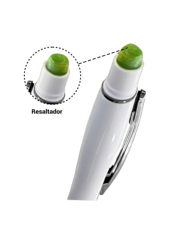 Boligrafo Resaltador Select Blanco