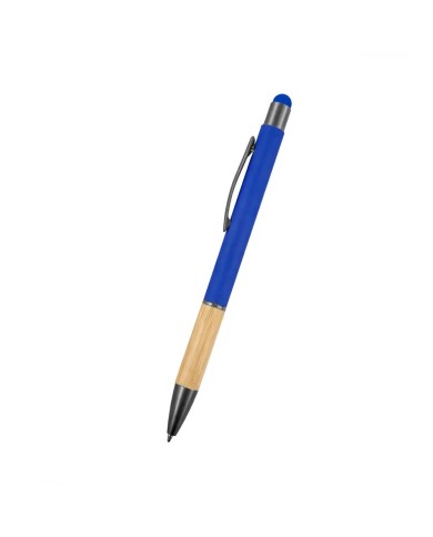 Boligrafo Rubber Bamboo Touch Color Azul Electrico