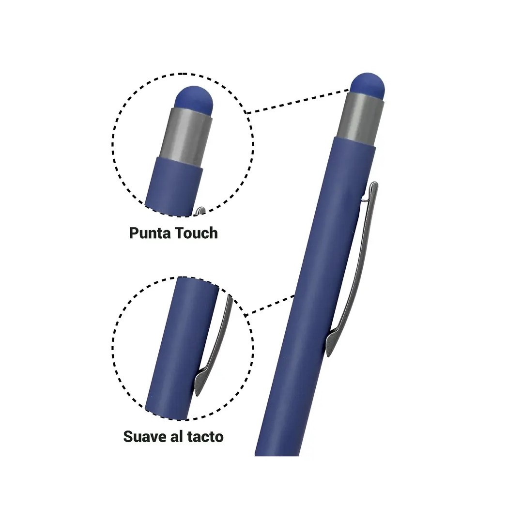 Boligrafo Rubber Bamboo Touch Color Azul Marino