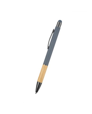 Boligrafo Rubber Bamboo Touch Color Plateado