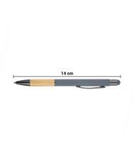 Boligrafo Rubber Bamboo Touch Color Plateado