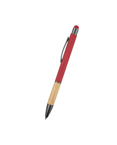 Boligrafo Rubber Bamboo Touch Color Rojo
