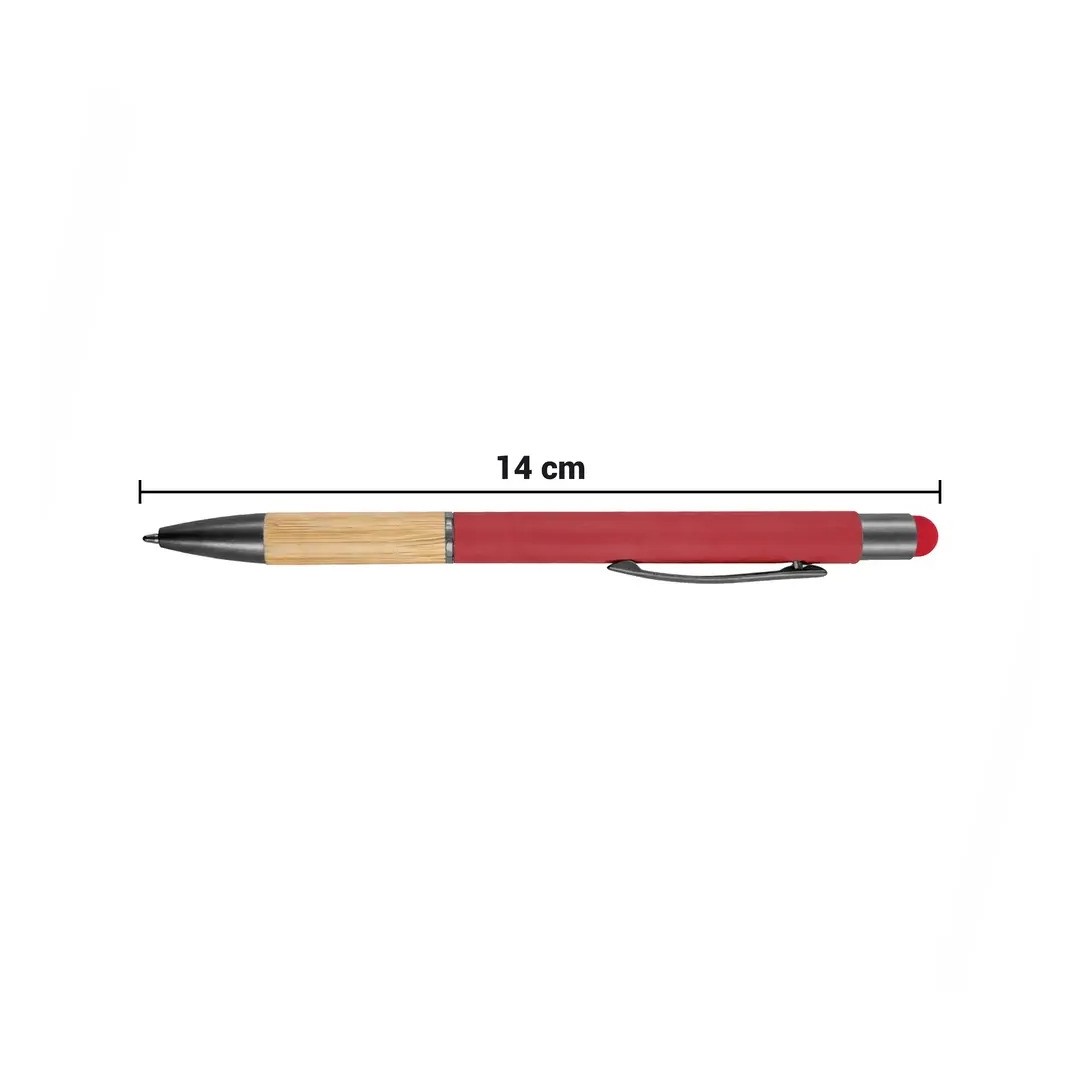 Boligrafo Rubber Bamboo Touch Color Rojo