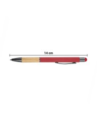 Boligrafo Rubber Bamboo Touch Color Rojo