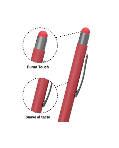 Boligrafo Rubber Bamboo Touch Color Rojo