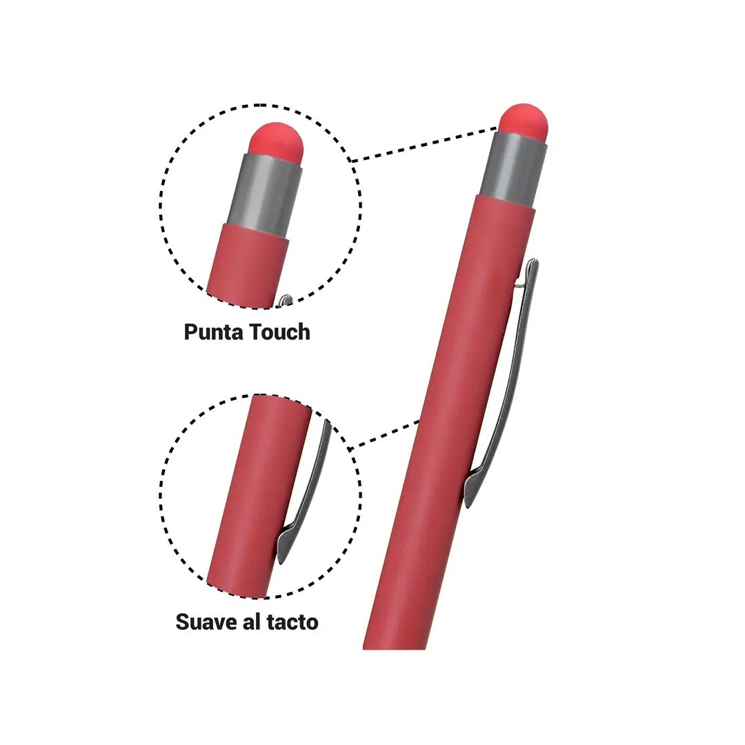 Boligrafo Rubber Bamboo Touch Color Rojo