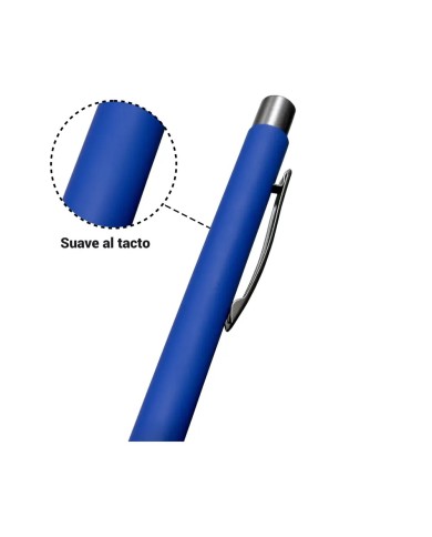 Boligrafo Rubber Clasica Color Azul