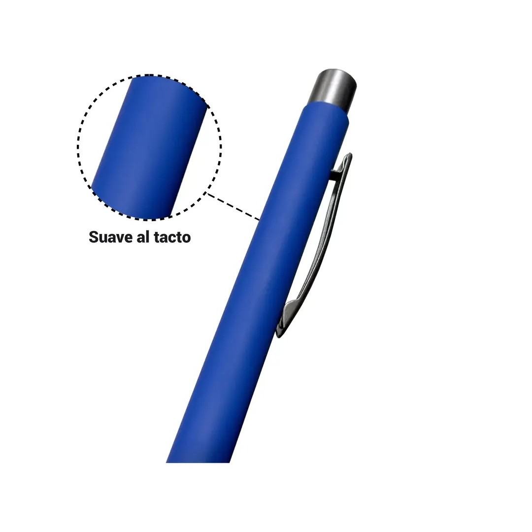 Boligrafo Rubber Clasica Color Azul