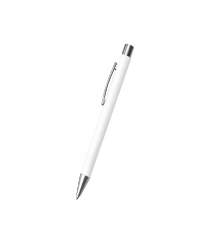 Boligrafo Rubber Clasica Color Blanco