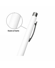 Boligrafo Rubber Clasica Color Blanco