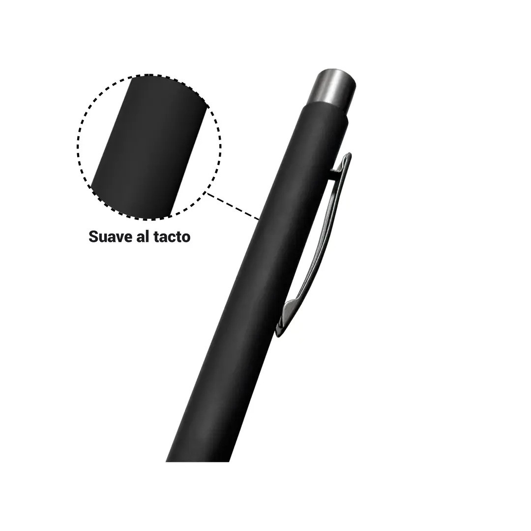 Boligrafo Rubber Clasica Color Negro