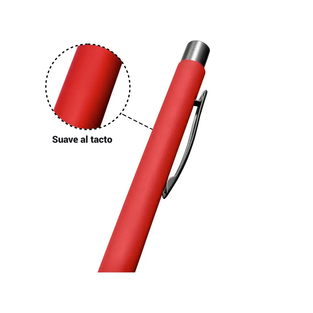 Boligrafo Rubber Clasica Color Rojo