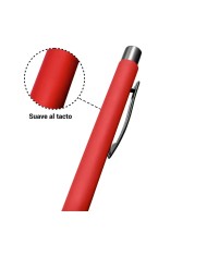 Boligrafo Rubber Clasica Color Rojo