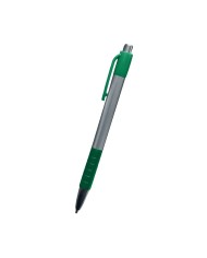 Boligrafo Skay Plateado Con Verde