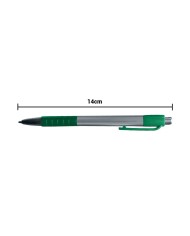 Boligrafo Skay Plateado Con Verde