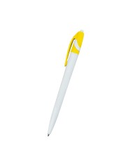 Boligrafo Space Blanco Con Amarillo