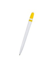 Boligrafo Space Blanco Con Amarillo