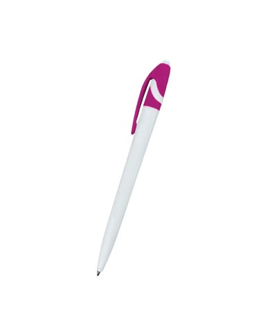 Boligrafo Space Blanco Con Fucsia