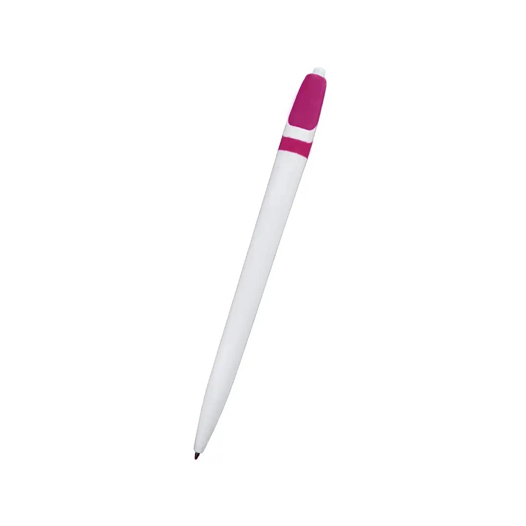 Boligrafo Space Blanco Con Fucsia