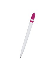 Boligrafo Space Blanco Con Fucsia