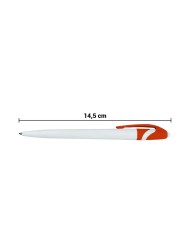 Boligrafo Space Blanco Con Rojo