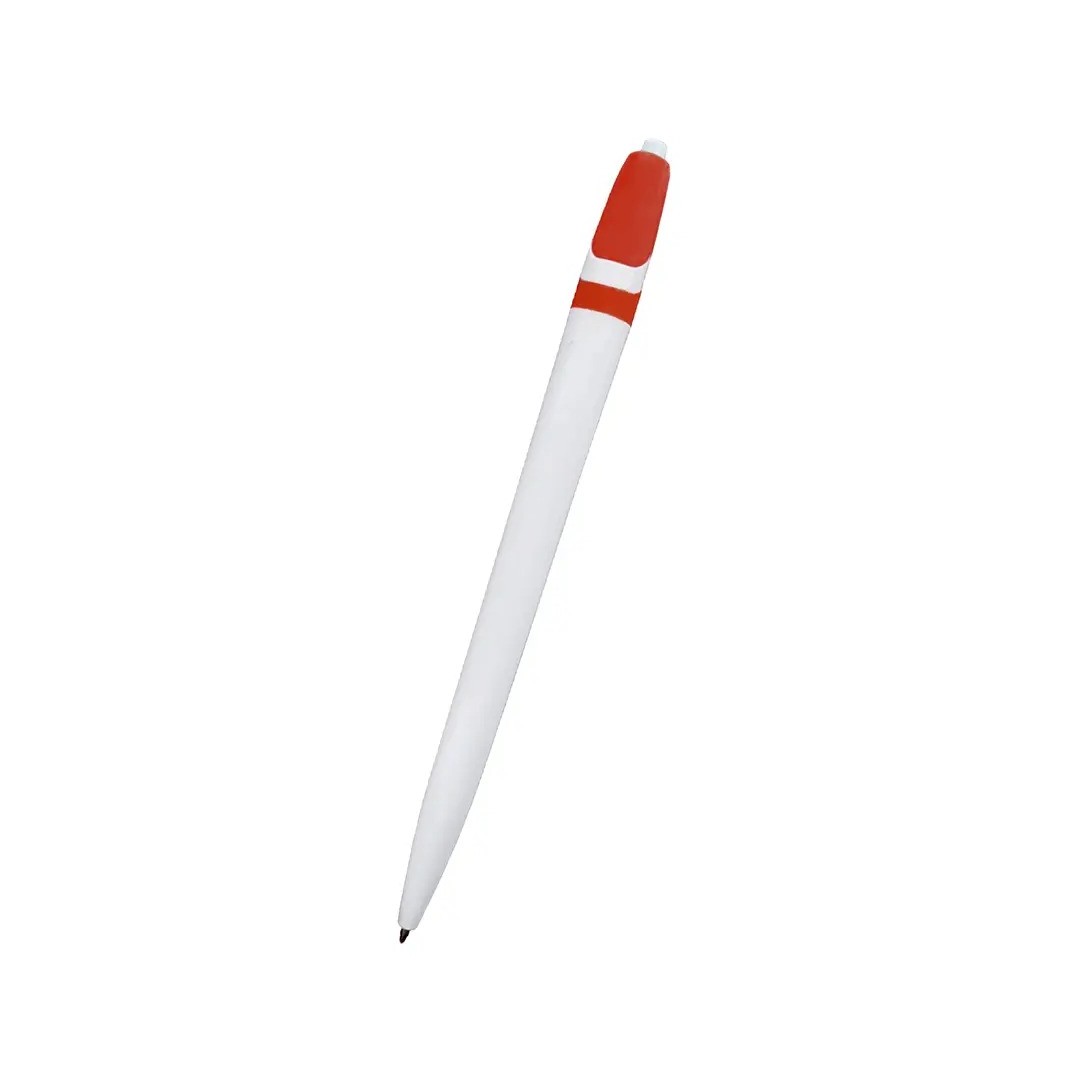 Boligrafo Space Blanco Con Rojo