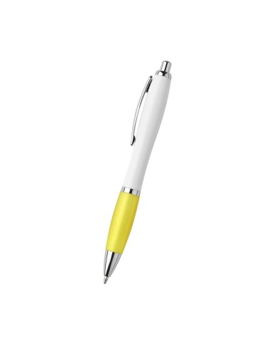 Boligrafo Suprema Blanco Con Amarillo