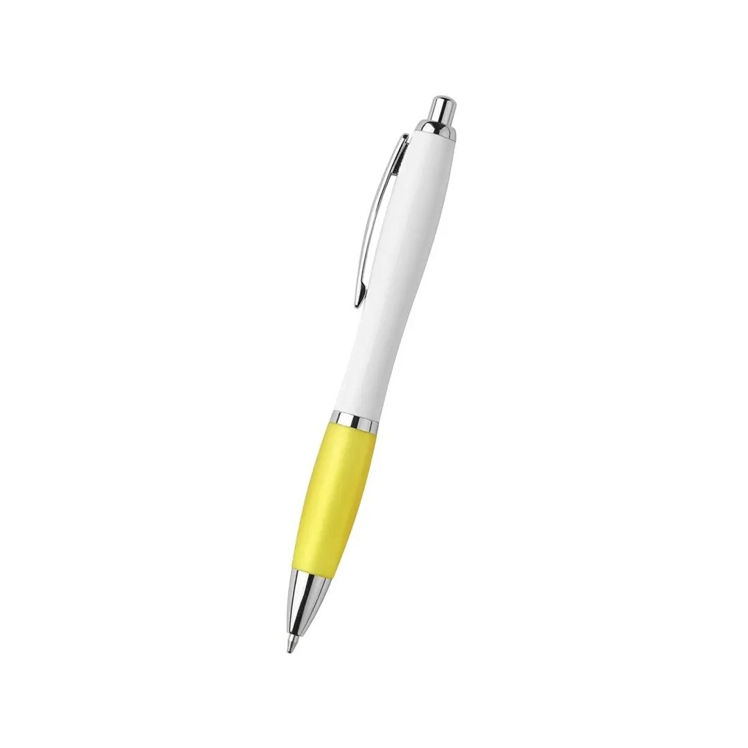Boligrafo Suprema Blanco Con Amarillo
